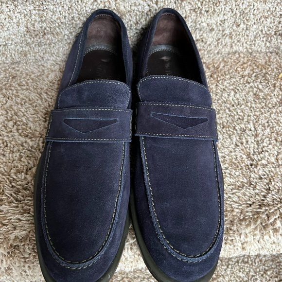 Jimmy Choo  Men\'s Navy Suede Penny Loafers main image 10